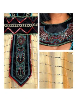 4tlg. Kostüm "Ägyptische Herrscherin" In Gold/ Hellblau -Widmannca Verkaufe carnival party 4tlg kostum agyptische herrscherin in gold hellblau 4