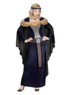 4tlg. Kostüm "Mittelalterliche Prinzessin" In Schwarz/ Dunkelblau -Widmannca Verkaufe carnival party 4tlg kostum mittelalterliche prinzessin in schwarz dunkelblau 2