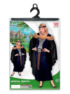 4tlg. Kostüm "Mittelalterliche Prinzessin" In Schwarz/ Dunkelblau -Widmannca Verkaufe carnival party 4tlg kostum mittelalterliche prinzessin in schwarz dunkelblau 4