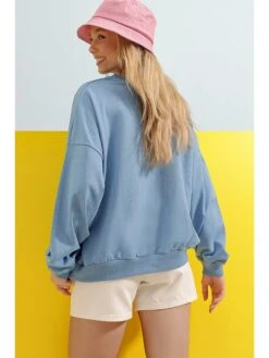 Sweatshirt In Blau -Widmannca Verkaufe chezalou sweatshirt in blau 2