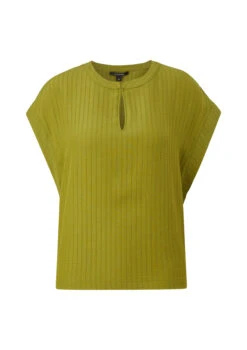 Comma Ärmellose Bluse Mit Tunika-Ausschnitt Grün