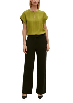 Comma Ärmellose Bluse Mit Tunika-Ausschnitt Grün -Widmannca Verkaufe comma armellose bluse mit tunika ausschnitt grun 3