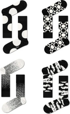 Happy Socks 4er Pack 4-pack Black & White Socks Gift Set Socken