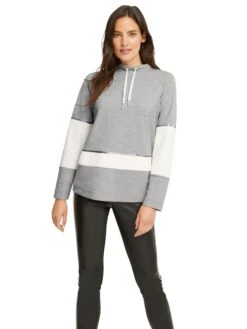 Heine Sweatshirt In Grau/ Weiß