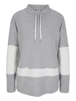 Heine Sweatshirt In Grau/ Weiß -Widmannca Verkaufe heine sweatshirt in grau weiss 3