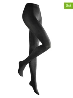 Kunert Strumpfhose "Velvet Melange" In Anthrazit - 70 DEN