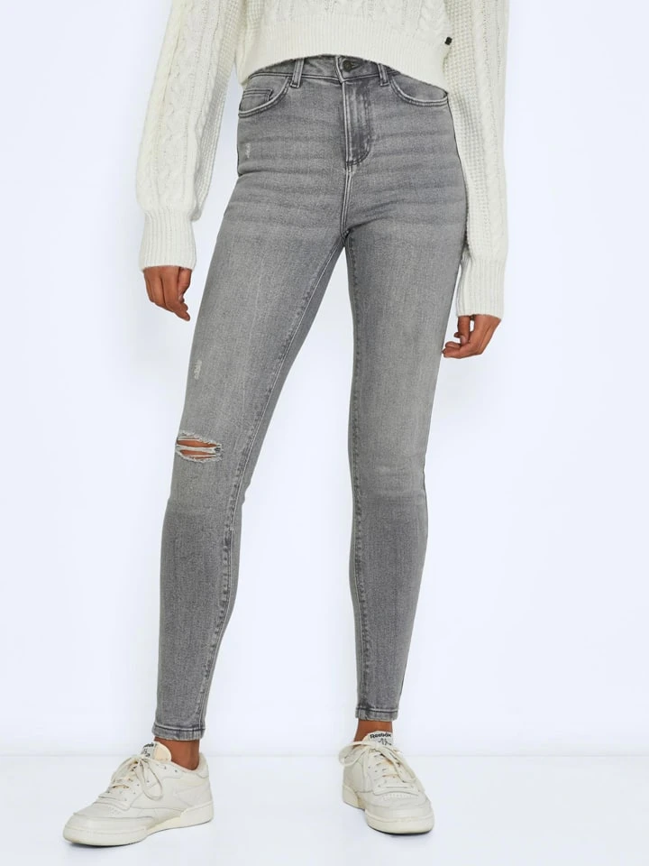 Noisy May Jeans "Nmcallie" - Skinny Fit - In Hellgrau 5 Noisy May Jeans "Nmcallie" - Skinny Fit - In Hellgrau – Bild 3