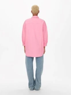 ONLY Langes Oversized Denim Jeanshemd Langarm Bluse ONLKASIA In Rosa -Widmannca Verkaufe only langes oversized denim jeanshemd langarm bluse onlkasia in rosa 2