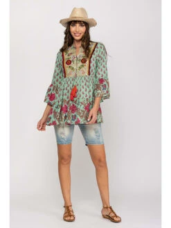 Tunika In Mint/ Pink 9 Tunika In Mint/ Pink -Widmannca Verkaufe peace and love tunika in mint pink 3