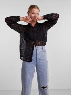 Pieces Hemd In Schwarz