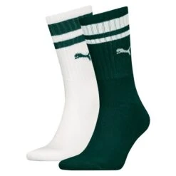 Puma Freizeit Socken Crew Heritage Stripe Socks 2-PACK Green