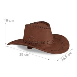10x Cowboyhut In Dunkelbraun -Widmannca Verkaufe relaxdays 10x cowboyhut in dunkelbraun 3