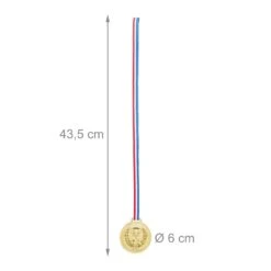 12 X Medaille In Gold -Widmannca Verkaufe relaxdays 12 x medaille in gold 3