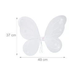 2x Feenflügel/Zauberstab In Weiß/Silber -Widmannca Verkaufe relaxdays 2x feenflugel zauberstab in weiss silber 3