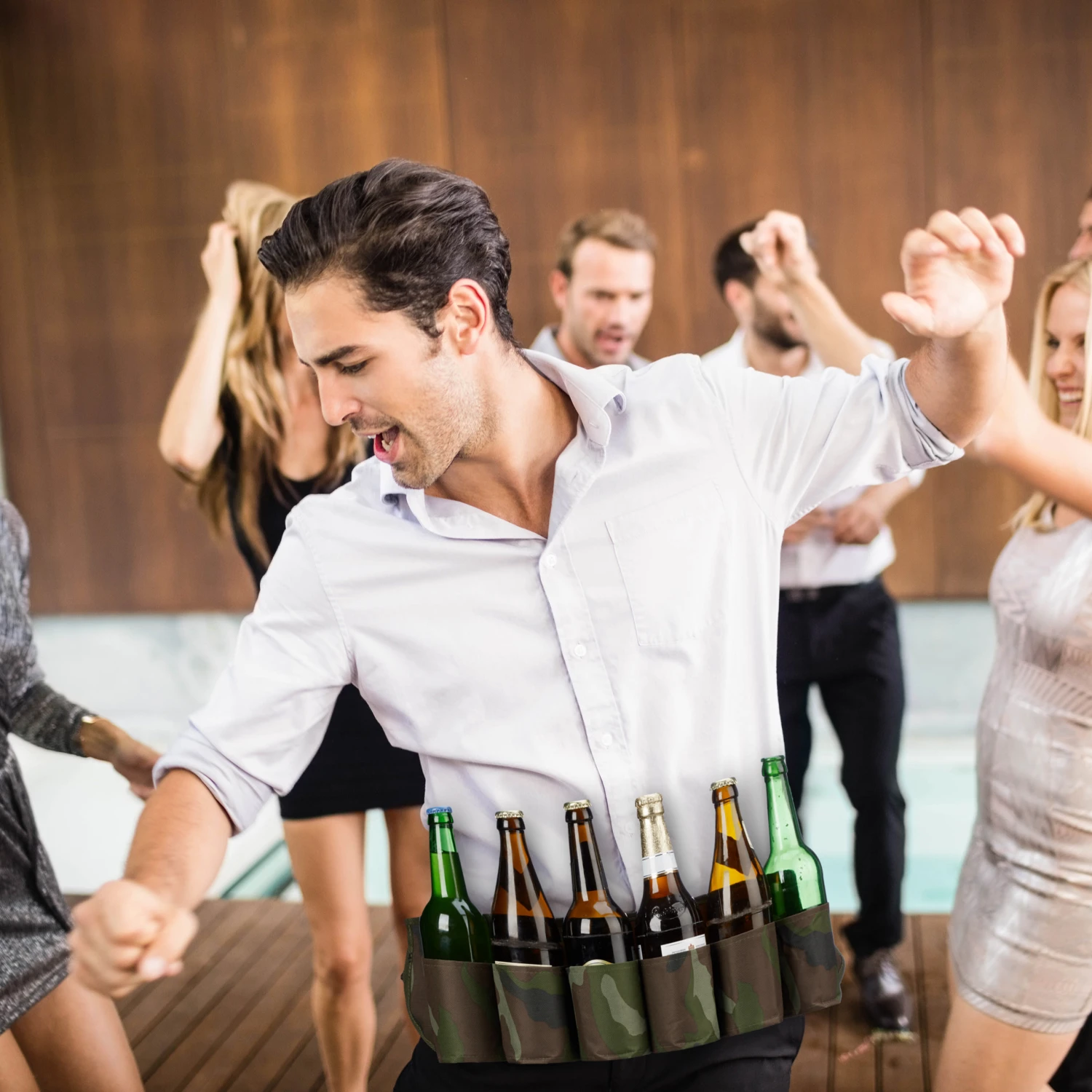 Biergürtel In Grün/Braun 8 Biergürtel In Grün/Braun – Bild 6