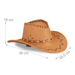 Cowboyhut In Braun -Widmannca Verkaufe relaxdays cowboyhut in braun 3