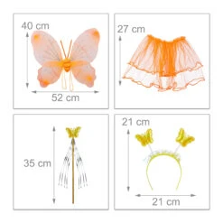 Feenkostüm In Orange -Widmannca Verkaufe relaxdays feenkostum in orange 3