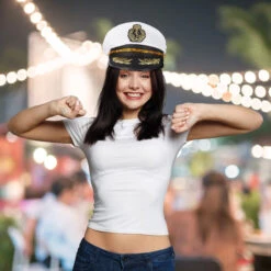 Kapitänsmütze In Weiß/Schwarz 11 Kapitänsmütze In Weiß/Schwarz -Widmannca Verkaufe relaxdays kapitansmutze in weiss schwarz 2