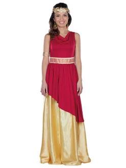 Kostümkleid "Römerin" In Rot/ Gelb