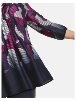 Bluse In Dunkelblau/ Pink -Widmannca Verkaufe samoon bluse in dunkelblau pink 3