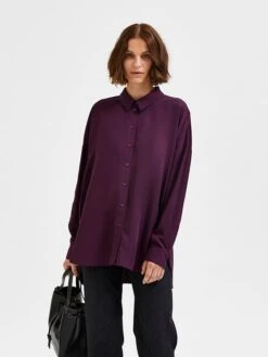 Selected Femme Bluse "Sanni" In Pflaume