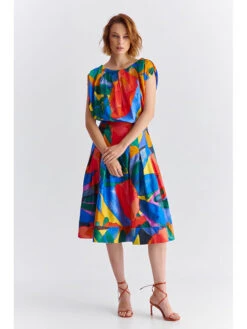 Bluse In Orange/ Bunt