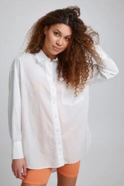 Langarmbluse In Weiß