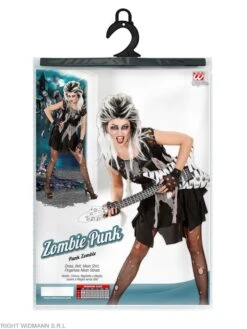 WIDMANN 3tlg. Kostüm "PUNK ZOMBIE" In Schwarz -Widmannca Verkaufe widmann 3tlg kostum punk zombie in schwarz 2