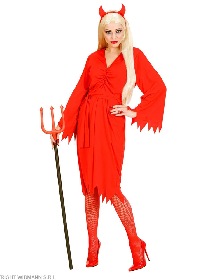 WIDMANN 3tlg. Kostüm "TEUFELIN" In Rot 4 WIDMANN 3tlg. Kostüm "TEUFELIN" In Rot – Bild 2