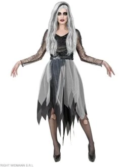 WIDMANN Kostümkleid "GHOSTLY SPIRIT" In Schwarz/ Grau